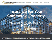 Tablet Screenshot of buildinginsurancespecialists.com